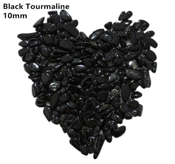 C06 200g 10mm Natural Black Tourmaline stone Rough Chips Aquarium Gems Crystals Quartz Garden Fountain Fish Tank