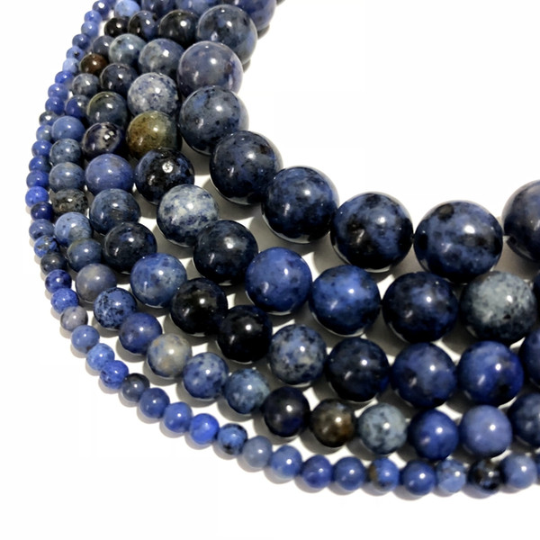 Whoelsale 100% Natural Blue Dumortierite Beads,Gemstone Jewelry Loose Beads,4mm 6mm 8mm 10mm 12mm for jewelry making 15.5