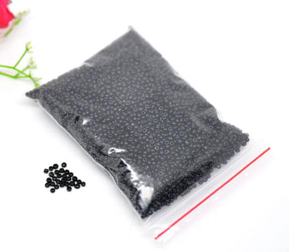 hot- 100g Black Glass Seed Beads 10/0 Jewelry Making (B08710)