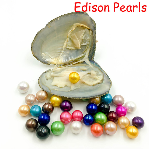 2018 Edison Oyster Pearl 9-12mm 16 Mix color Freshwater Gift DIY Natural Pearl Loose beads Decorations Vacuum Packaging Wholesale