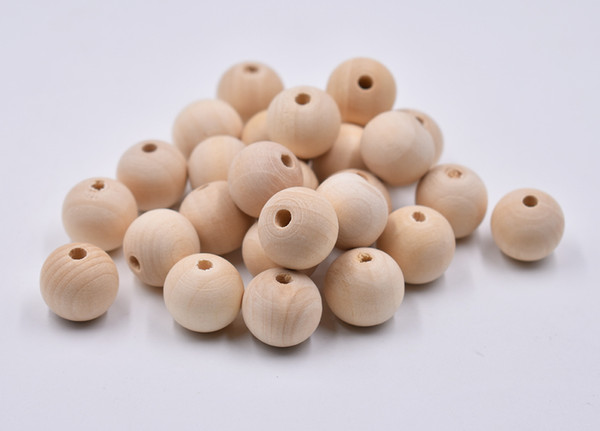 500Pcs/Lot Natural Wooden 5 Sizes Round Wood Spacer Beads Wooden Beads For Baby Smooth Jewelry making DIY