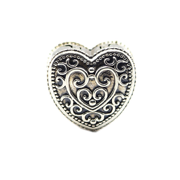 Pandulaso Enchanted Heart Clip Charm Fits Charms Original Silver bracelet Woman DIY sterling silver beads for jewelry making