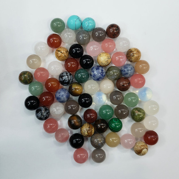 2018 trendy assorted natural stone mix round ball shape no hole beads for jewelry making 10mm wholesale 50pcs/lot free shipping