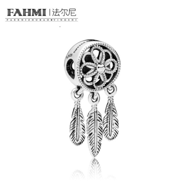 FAHMI 100% 925 Sterling Silver 1:1 Original SPIRITUAL DREAMCATCHER CHAR 797200 Beaded Fashion Women's Wedding Jewelry