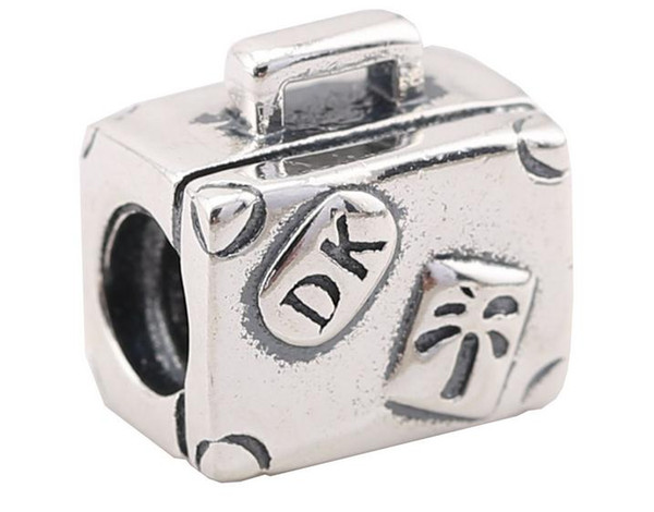 100% Sterling Silver Charms 925 Ale Trunk Charms for Pandora Bracelets Trip DIY Beads Accessories Free Shipping