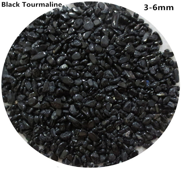 200g 6mm Natural Black Tourmaline stone Rough Gravel Chips Gems Crystals Quartz C06