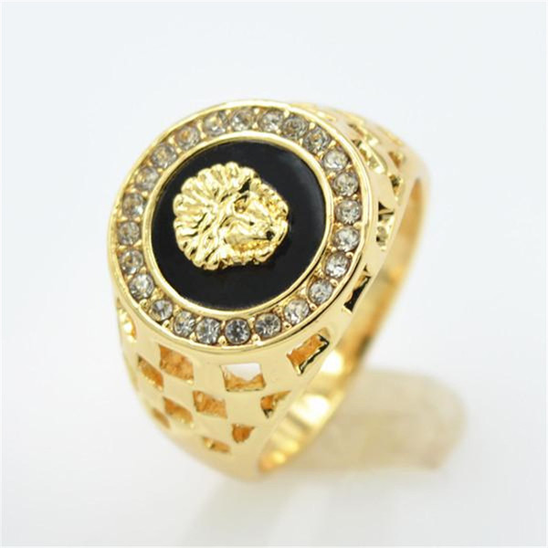 brand new high quality CZ diamond superhero mens rings gold filled 2016 fashion figure ring black KKA1927