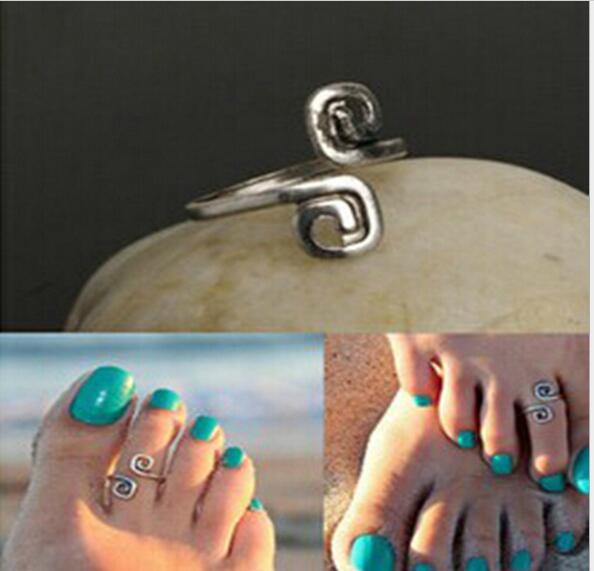 Beach fashion show retro style luck 8 words toe ring foot ring wholesale free shipping