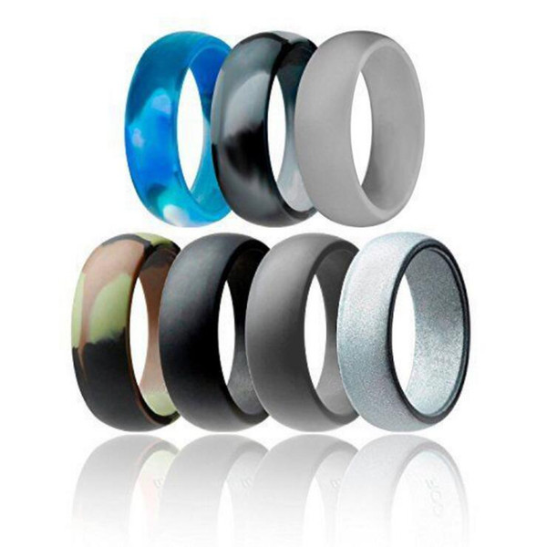 Silicone Wedding Ring O Ring Wedding Comfortable Fit Lightweight Ring for Mens Multicolor Comfortable Design For Men D0265