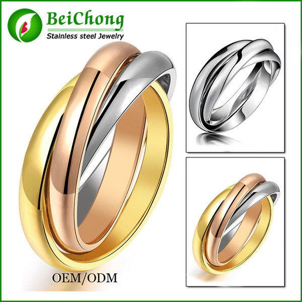 BC Jewelry Free Shipping 3 Color 18K Gold Plated Brand Rings For Women Elegant Party Wedding Rings Rose Gold Fine jewelry BC-0064