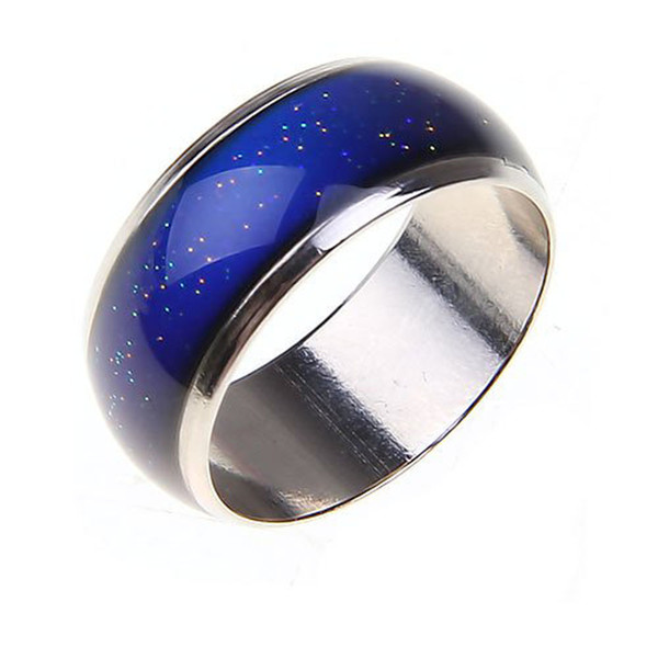 Stainless Ring Changing Color Mood Rings Feeling Emotion Temperature Ring Wide 6mm Smart Jewelry Factory direct sale CBRL