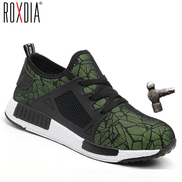 ROXDIA brand plus size 35-46 steel toecap men women work & safety boots summer lightweight impact resistant male shoes RXM113