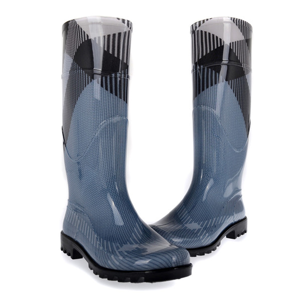 blue luxury brand women rainboots fashional rain boots environmen pvc waterproof shoes women european size rainboot boots lady rain-boots