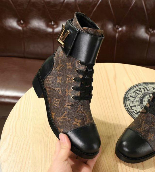 2019 new arrival Luxury designer women's velvet calf leather WONDERLAND flat boots Eu35-42 with box fast shipping