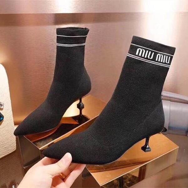 Designer Women Heels Shoes Superstars Luxury Designer Brand Womens High Heels Boots Socks Stretch-Knit Shoes Cheap Woman Shoes Casual Boots