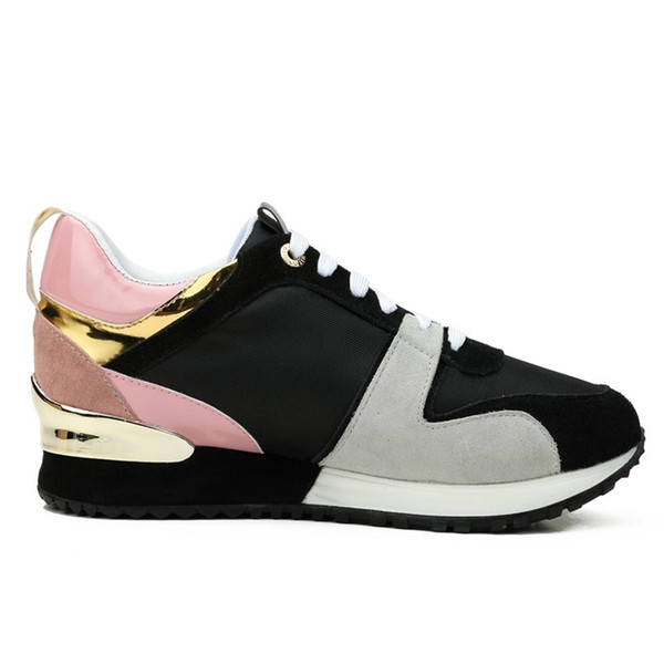 Hot Luxury Popular Leather Casual Shoes Women Men Designer Sneakers Shoes Fashion Leather Lace Up Shoe Mixed Color With Box