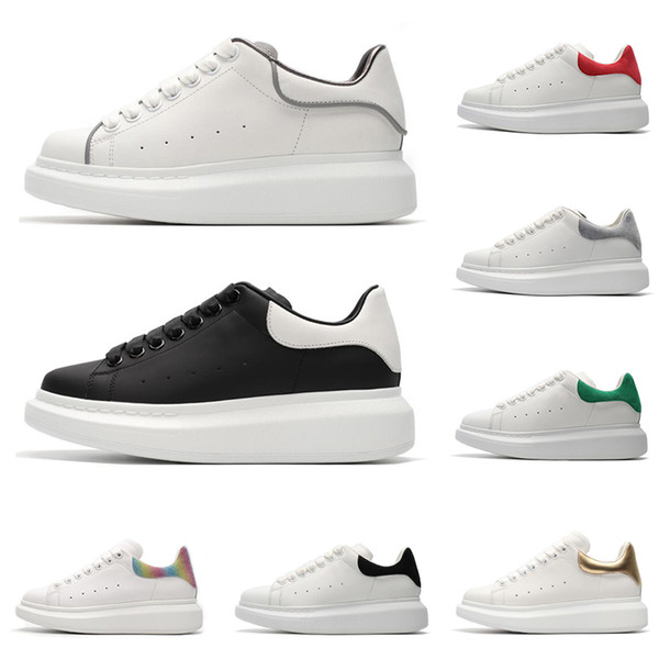 2019 Designer shoes luxury sneakers 3M reflective for girl women men pink gold red fashion comfortable flat casual shoe size 36-44