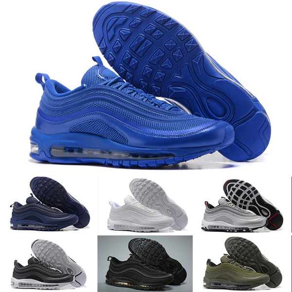 2018 Max97 97 Og Undftd Undefeated Triple white shoes Air97 OG Metallic Gold Silver Bullet Mens