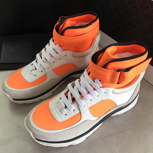 Personality and fashion famous Luxury Brands designer sneakers lace-up shoes with top quality genuine leather women casual designer