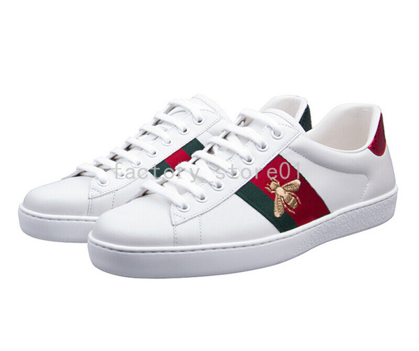 Luxury Snake Designer Men Women Sneaker Casual Shoes Low Top Leather Sneakers Ace Bee Stripes Shoe Walking Sports Trainers Drop Shipping