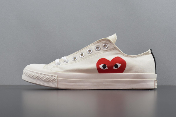 Free shipping 1970S Come CDG des GARÇONS PLAY x Conv ChuckTaylor Hidden Heart High Top CDG Trainers Shoes Sneaker With Original box