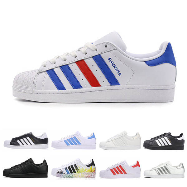wholesale Superstar Men Women Running Shoes zapatos black white red designer Superstars trainer mens Sports Casual shoes Sneakers us 5-10