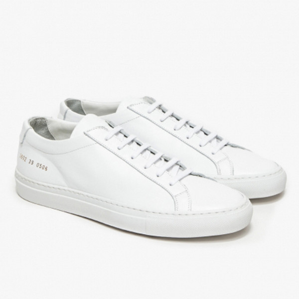 Common Projects by women Black white low top Shoes Men Women Genuine Leather Casual Shoes flats Chaussure Femme Homme