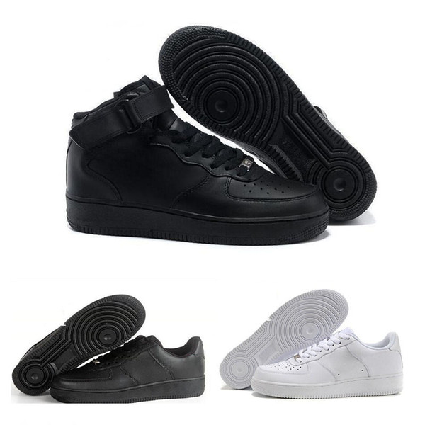 2018 New Classical 1 White Black Low High Cut Men Women Skateboarding Shoes One Shoe Size 36-46