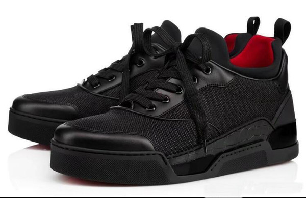 2018 Factory direct hot Aurelien Sneakers Flat Women,Men Red Bottom Shoes Perfect Quality Casual Outdoor Trainer Perfect Gift