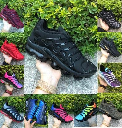 2019 TN Plus Mens Shoes Triple Black White Sunset Photo Blue Wolf Grey USA Chaussures plus womens zapatos tn shoes