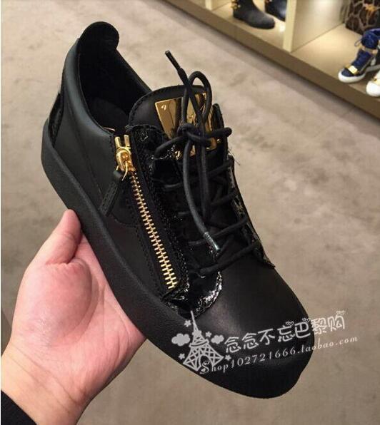 latest fashion men and women shoes zanotti low top for high quality genuine leather casual shoes original box and dust bag