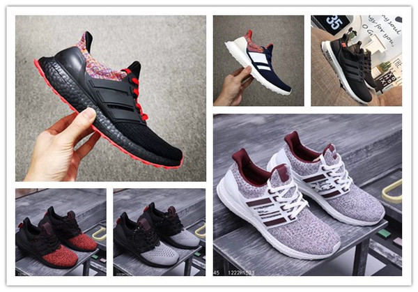 Ultra Boost 4.0 Casual Shoes Show Your Stripes Breast Cancer Awareness CNY Black Multi Color Men Womens Real Boost Sneakers Size 36-45