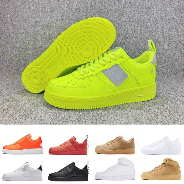 Cheap 1 Utility Classic Black White Dunk Men Women Casual Shoes red one Sports Skateboarding High Low Cut Wheat Trainers Sneakers 36-45