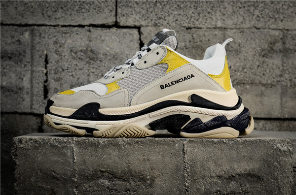 2019 Multi Luxury Brand Triple S Sneaker Designer Shoes Old Dad Combination Soles Mens Womens Fashion Casual Shoes Top Quality Size 36-45