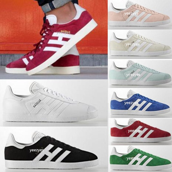 2018 Gazelle Men And Women Shoes Gazelle Suede Low Cut Casual Flat Shoes Brand Sneakers For Unisex Zapatillas Walking Shoes Trainers 36-44