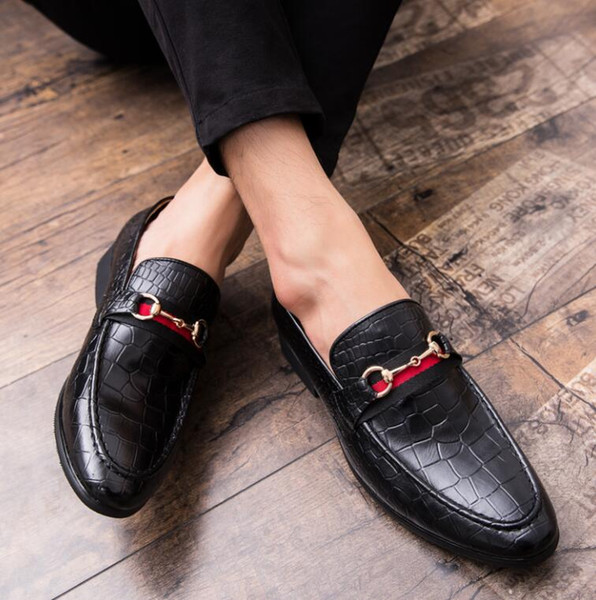 Italian Men designer Top Quality Oxfords Male Formal Shoes Flats Business Casual Shoes Wedding and prom dresses shoes Big Size EU47