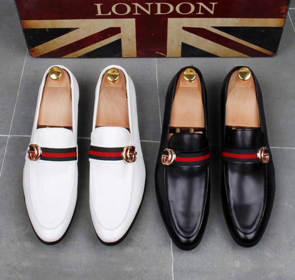 High Quality Fashion Men High Top British Style Rrivet Causal Luxury Shoes Men Red Gold Black Bottom Shoes dress shoes men dha15