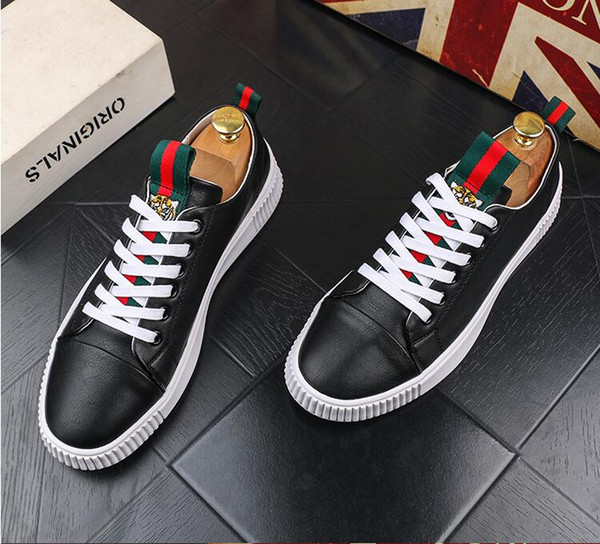 High Quality Fashion Men High Top British Style Rrivet Causal Luxury Shoes Men Red White Black Bottom Shoes dress shoes dh2a49