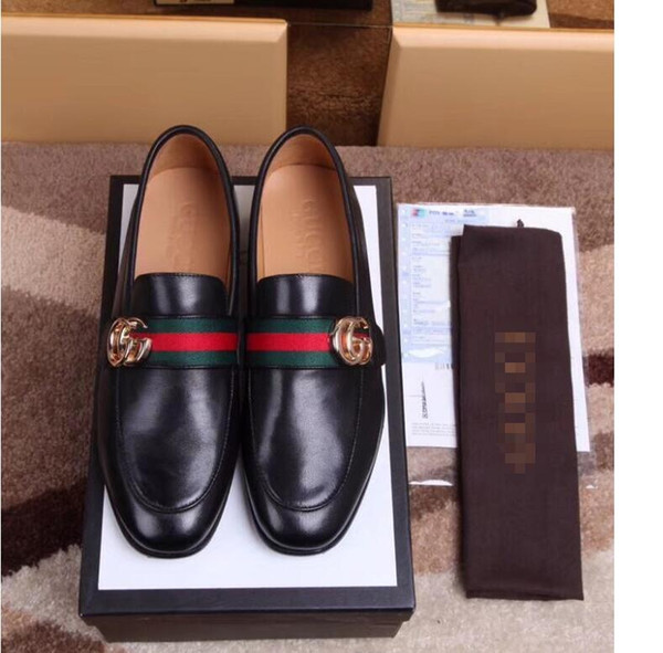 Brand Luxury Designer Brand Male Casual Flats Shoe Cowhide Leather Slip-on Mocassin Metal Button Men's Suit Shoe Zapatillas Size 38-45