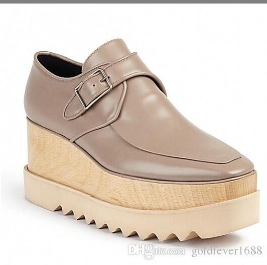 new free Stella shipping Mccartney Shoes women Blue platform Genuine Leather White Sole Stars Shoes