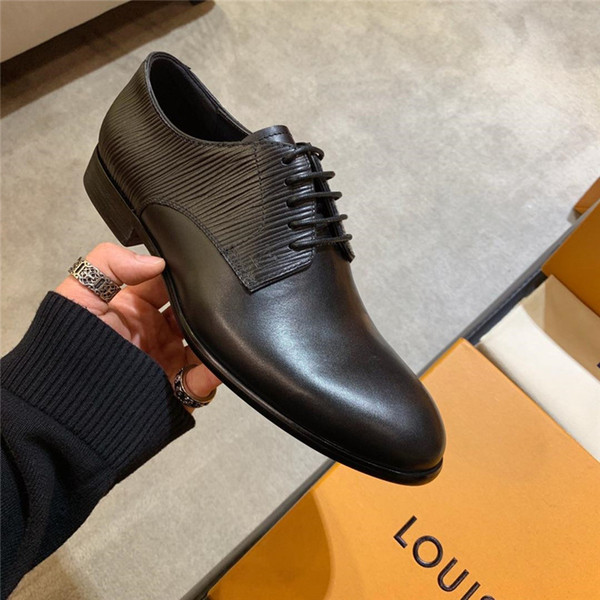 Men's business shoes WALL STREET DERBY 1A457F Luxury designer shoes Non-slip wear-resistant soles First layer of water-dyed sheepskin