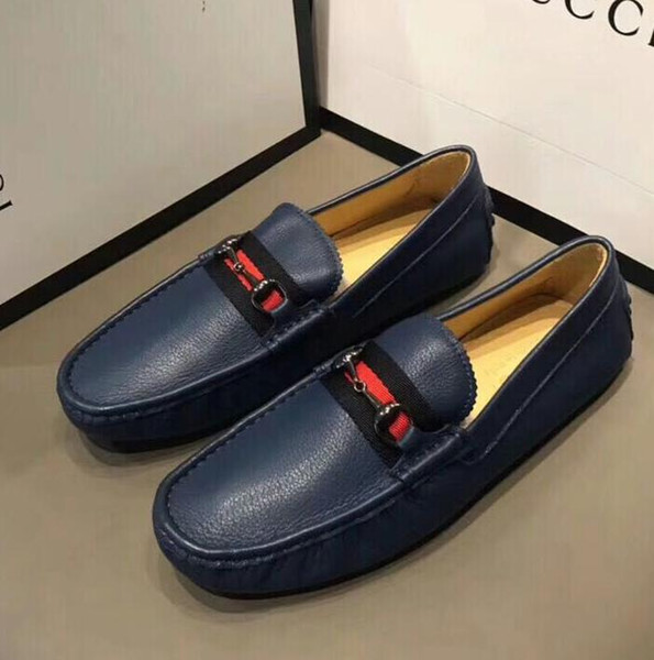 [original box] Fashion Brand appearance sport shoe Mens Gommino Dress Casual Party Loafers Shoes Cowskin Single Shoe Slip On Wedding G6.48