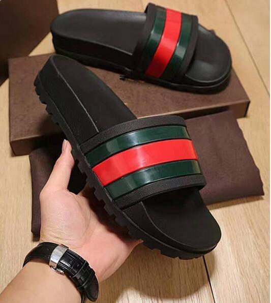 NEW Europe Brand Fashion mensstriped designer sandals causal Non-slip summer huaraches slippers flip flops slipper