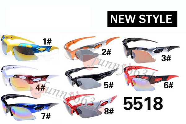 brand new men fashion sunglasses sports spectacles Cycling sports glasses 8 colors women Bicycle Glass to peak goggles free shipping 5518