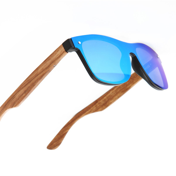 BARCUR 2018 Wood Glasses Black Walnut Sunglasses Eyewear Accessories Female/Male Sunglasses Rimless for Men glasses Flat Lens Rimless