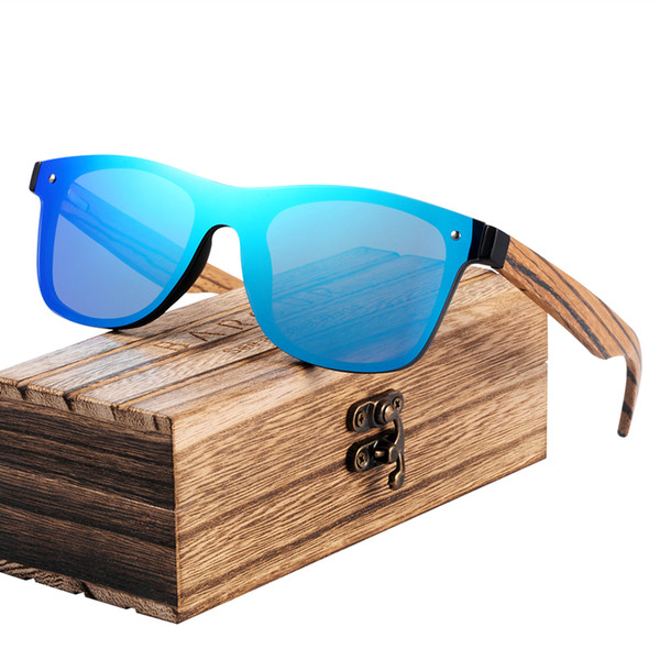 BARCUR 2018 Fashion Wooden Sunglasses Men Bamboo Temple Sun Glasses Women Wood Glasses Oculos de sol masculino