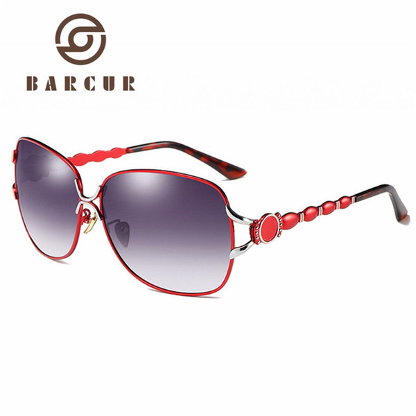 BARCUR Designer Sunglasses Women High Quality Oversized Polarized Sun Glasses For Women Vintage Female Ladies Glasses