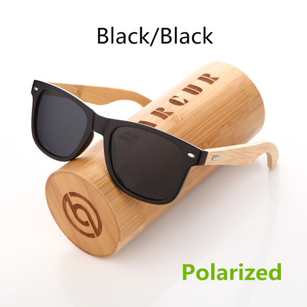 BARCUR Wood Sunglasses PC Frame Handmade Bamboo Sunglasses Men Wooden Sun glasses for Women Porized Oculos de sol masculino