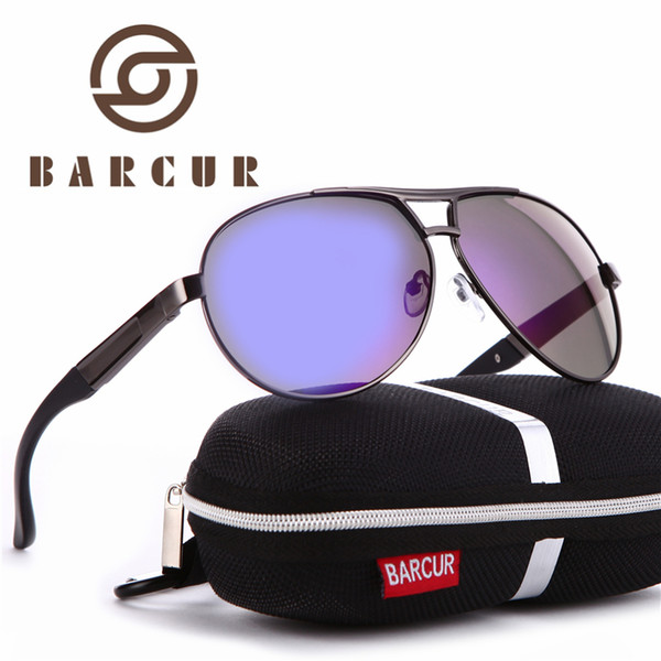 BARCUR New Sunglasses Men 2018 Men's Sunglasses Polarized Coating Mirror Sun Glasses oculos Male Eyewear Accessories For Men