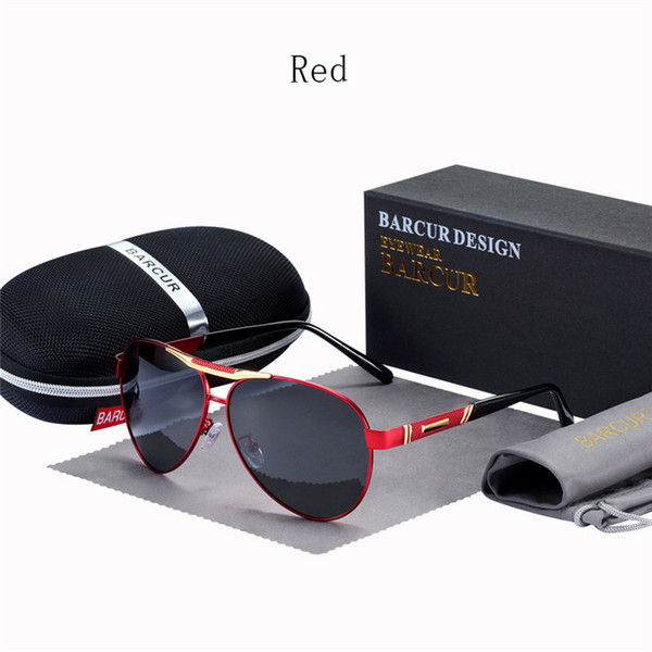 BARCUR 2018 NEW Men's Sunglasses Polarized UV400 Protection Travel Driving Male Eyewear Oculos Male Accessories For Men